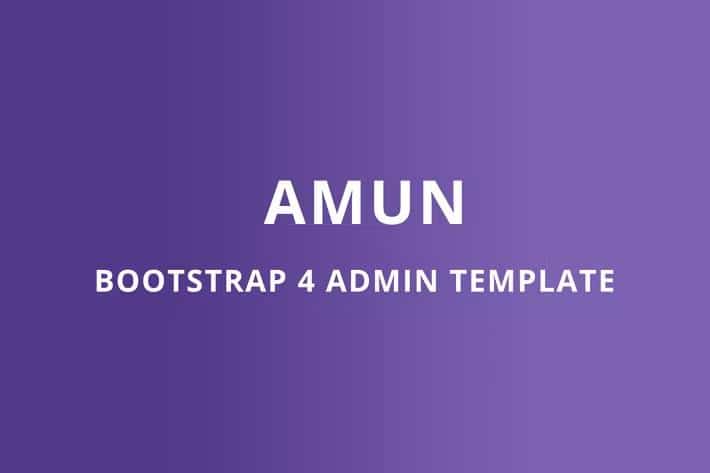 Bootstrap 4 Admin Template - Amun