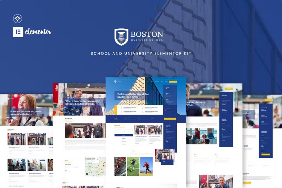Boston - School & University Elementor Template Kit