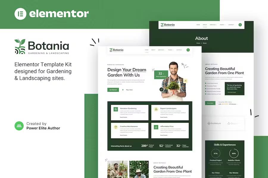 Preview image for Botania – Gardening & Landscaping Elementor Template Kit
