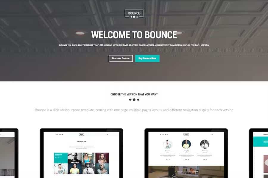 BOUNCE - Responsive Multipurpose Template