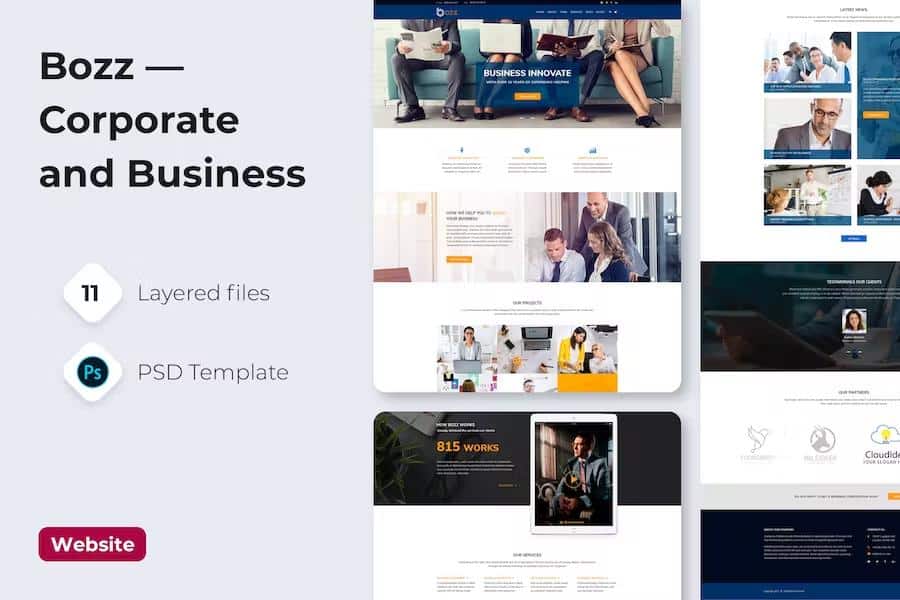 Bozz - Corporate and Business PSD Template