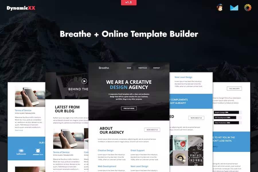 Breathe - Responsive Email + Online Builder