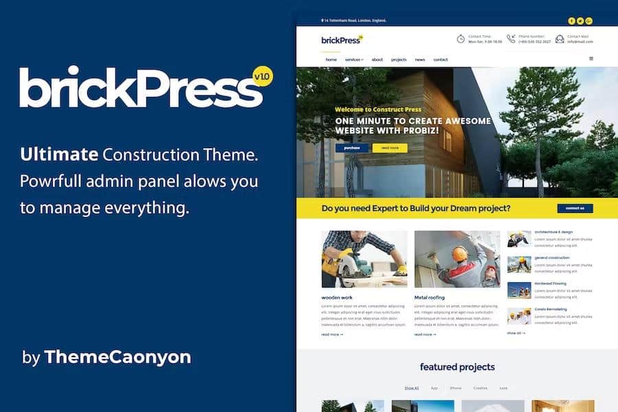 BrickPress - Construction & Business Joomla Template