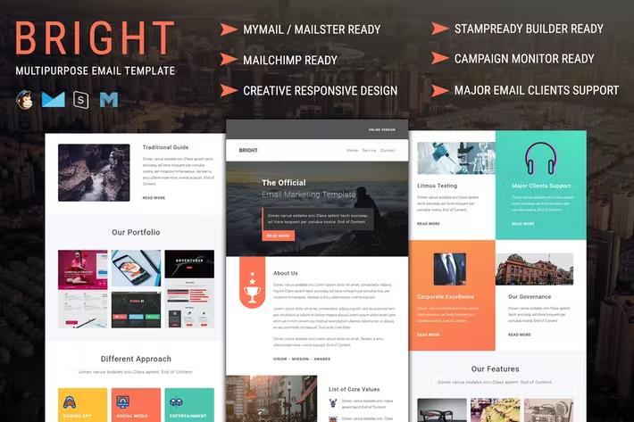 Bright Agency - Multipurpose Responsive Email Template