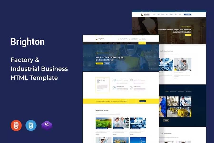 Brighton-Industry - Factory & Industrial Business Template
