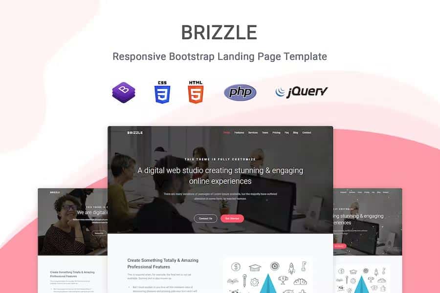 Brizzle - Landing Page Template