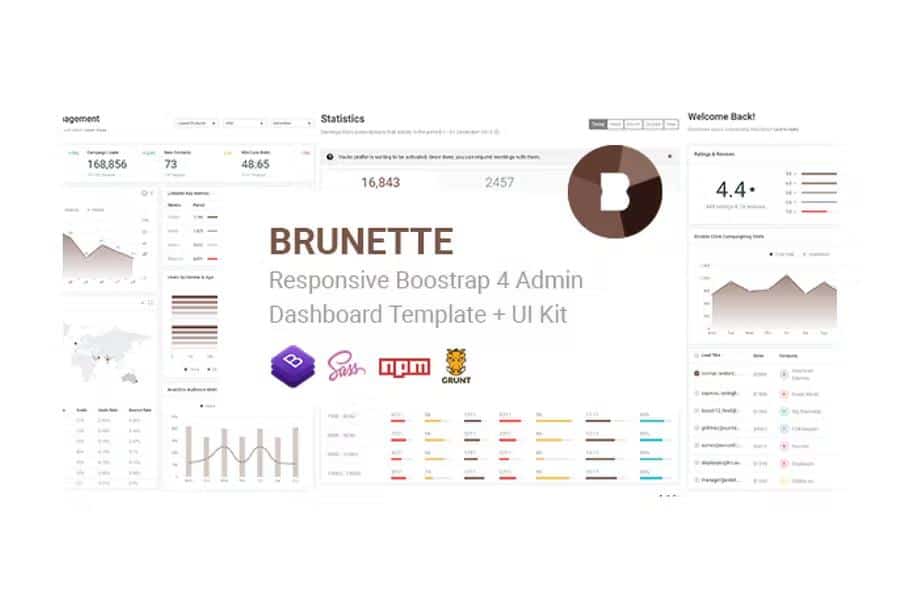Brunette - Responsive Bootstrap 4 Admin & Powerful UI Kit
