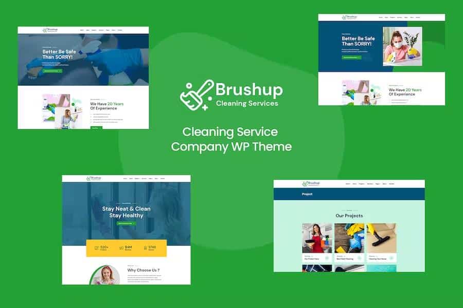 Brushup - Cleaning Service Company WordPress Theme