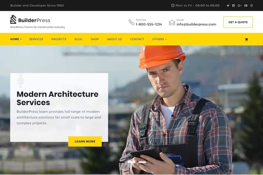 BuilderPress - Construction and Architecture WordPress Theme