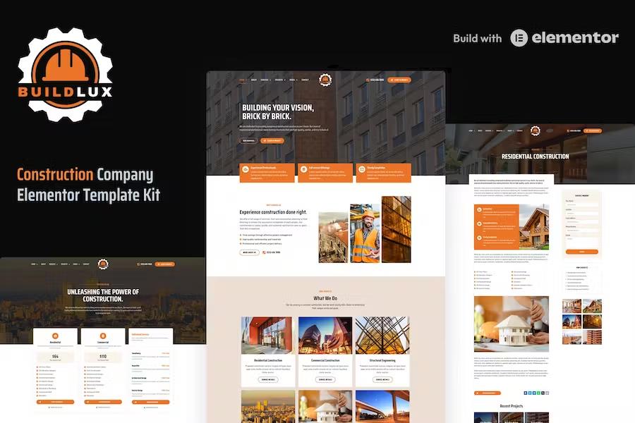 Buildlux - Construction Elementor Pro Template Kit listing image