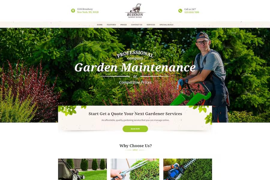 Buisson - Gardening & Landscaping Services WordPress Theme