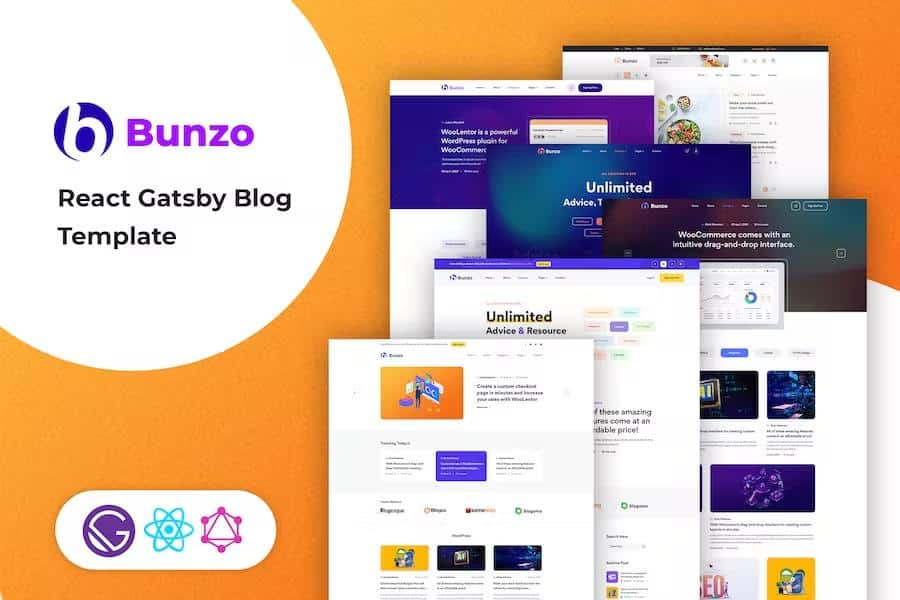 Bunzo - React Blog Gatsby Template