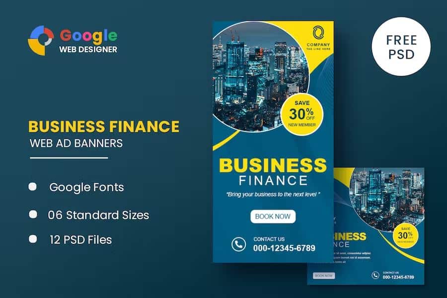 Business Finance Animated Banner GWD