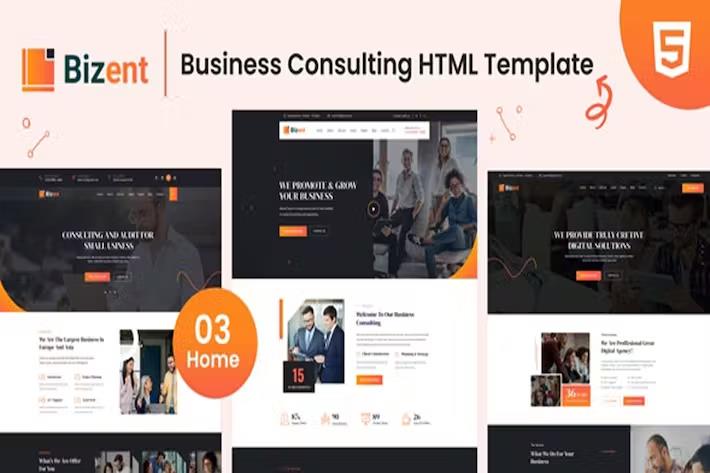 Preview image for Bizent - Business Consulting HTML Template