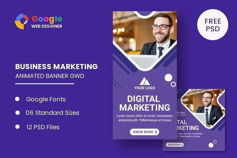 Business Marketing Animated Banner GWD product preview