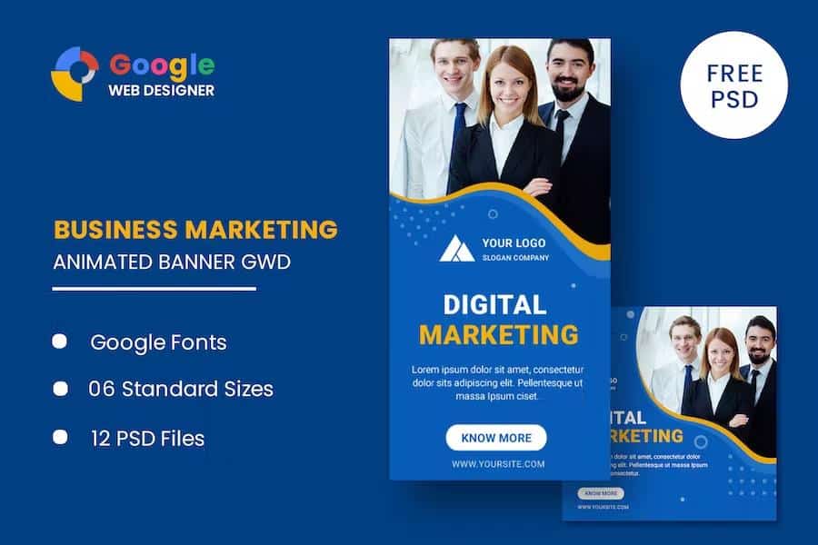 Business Marketing Animated Banner GWD