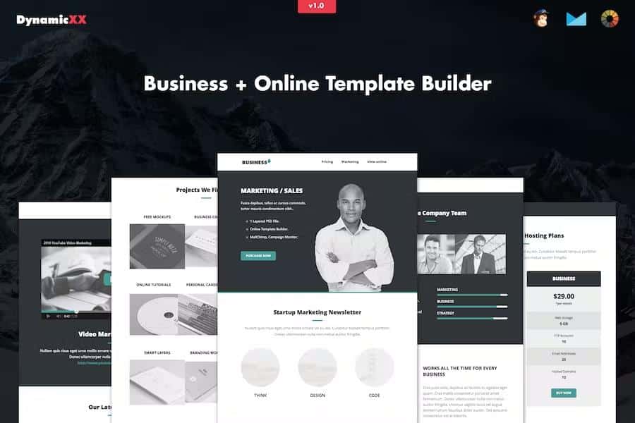 Business - Responsive Email + Online Builder