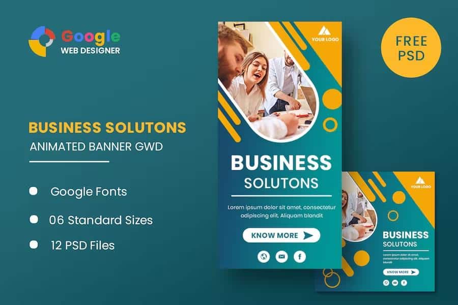 Business Solution Animated Banner GWD