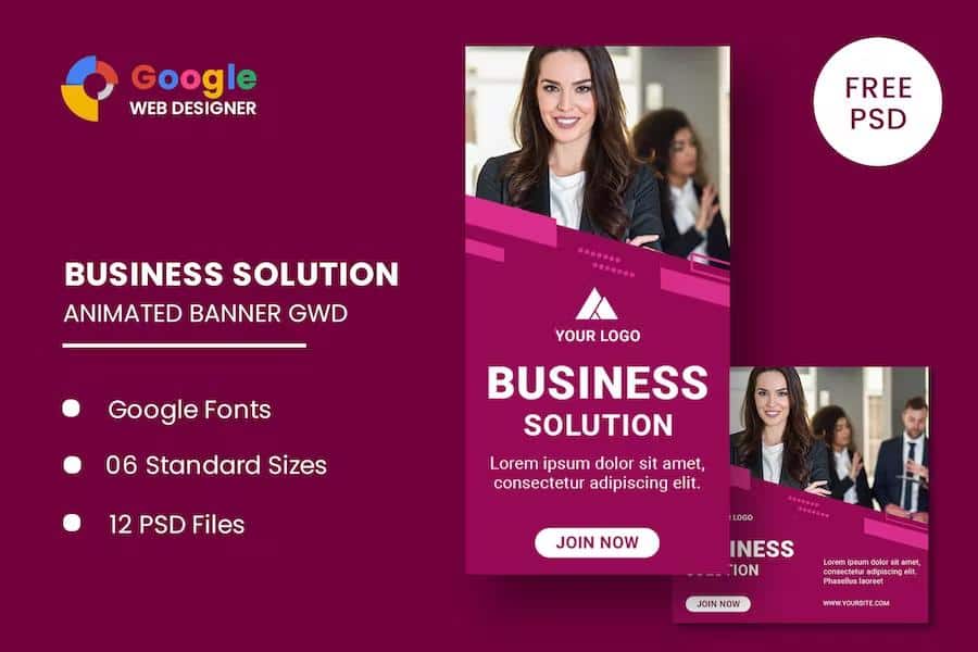 Business Solution Animated Banner GWD