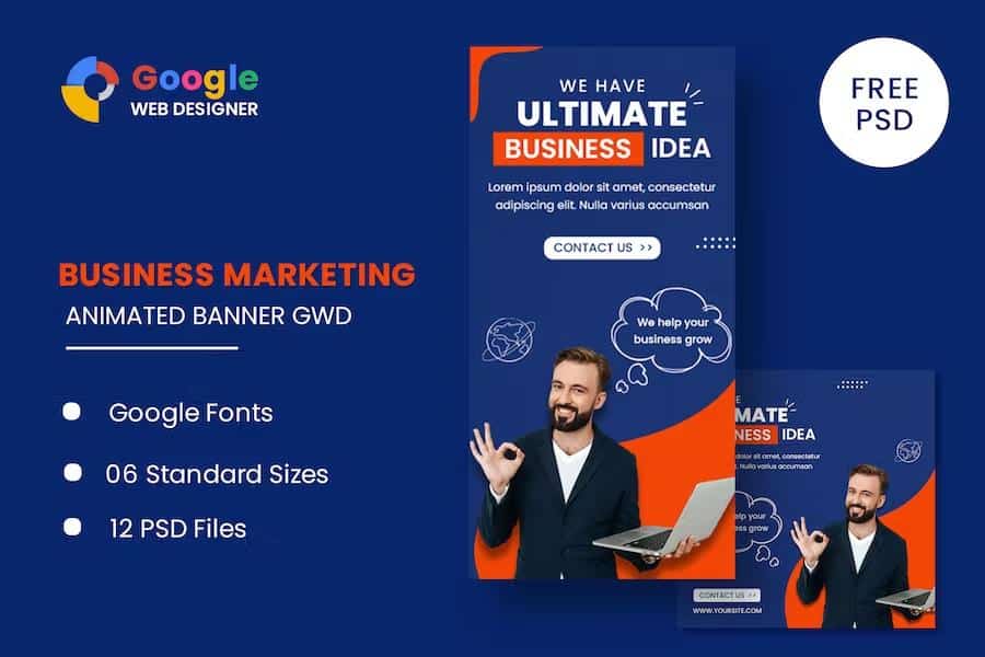 Business Strategy Animated Banner GWD