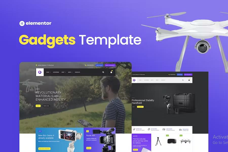 Product preview supplied for Bzzz – Gadgets eCommerce Elementor Template Kit