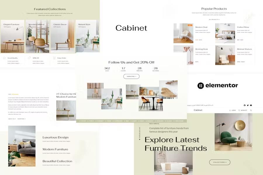 Preview image for Cabinet - Furniture Store Elementor Template Kit