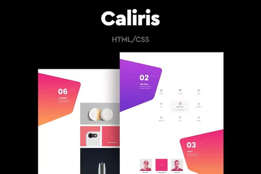 Caliris - Responsive One Page HTML Template