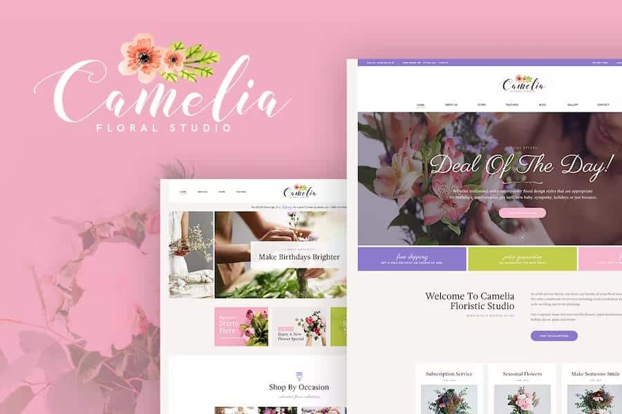 Camelia - A Floral Studio Florist WordPress Theme