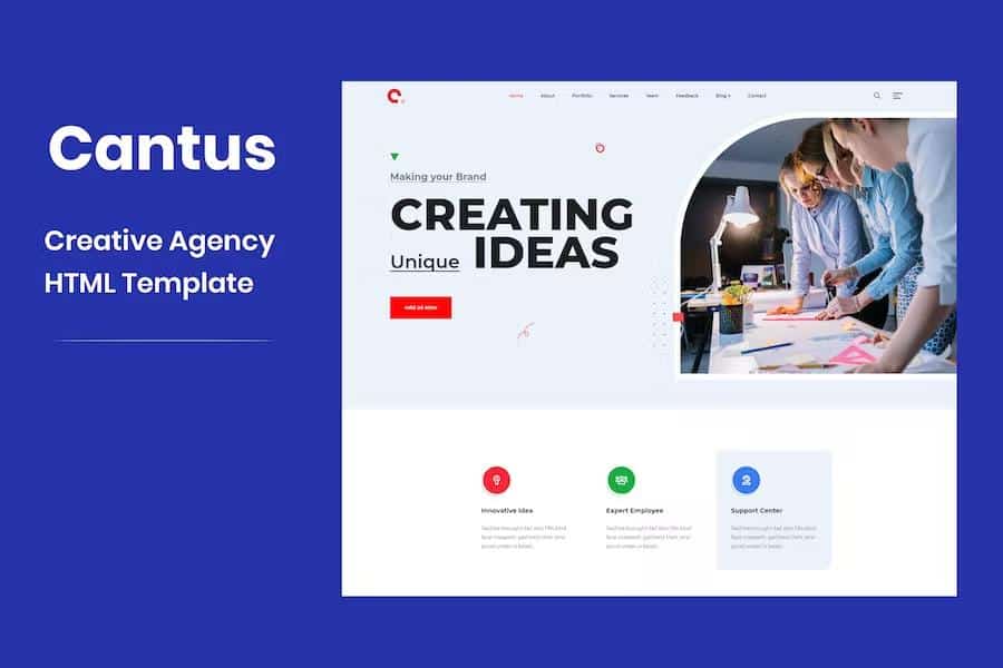 Cantus - One Page Agency HTML Template