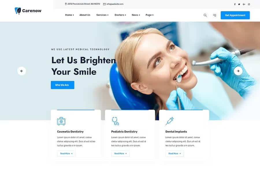 Carenow - Medical & Dentist HTML Tempate