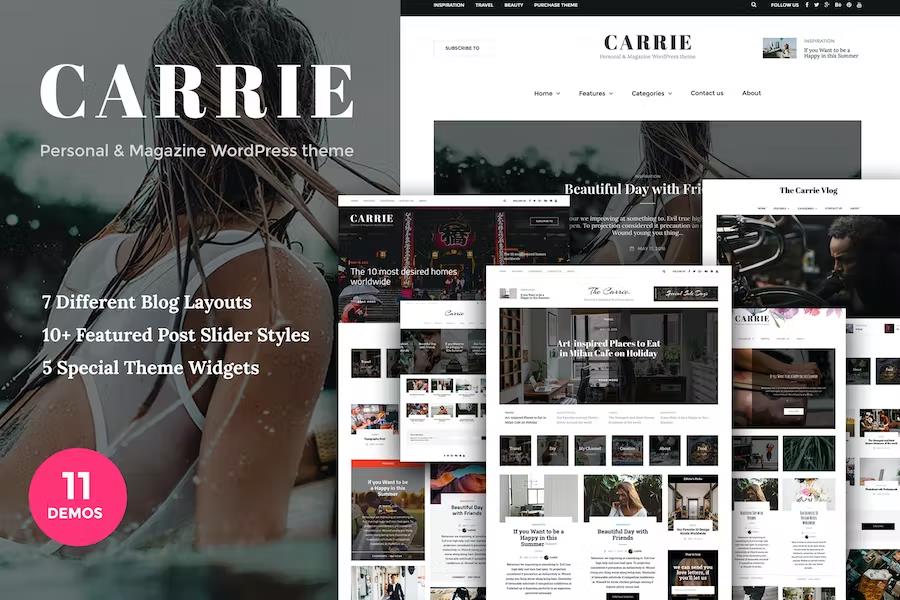 Carrie - Personal & Magazine WordPress Theme