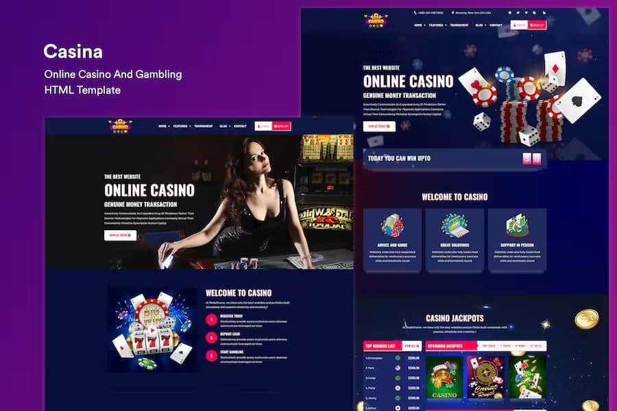 Casina - Online Casino And Gambling HTML Template