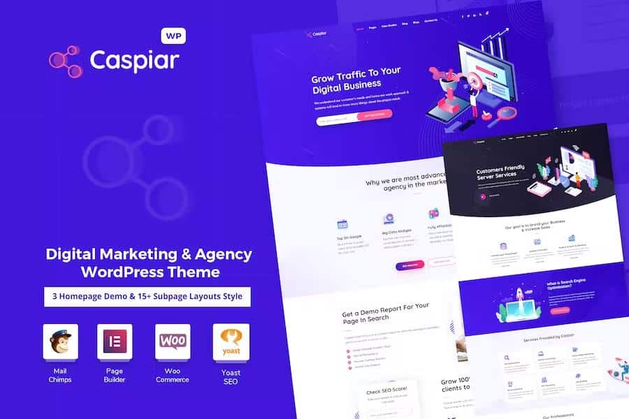 Caspiar - Digital Marketing & Agency WordPress Theme