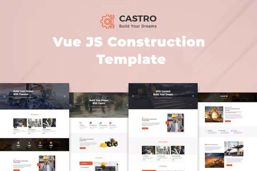 Castro - Construction Company Template VueJS