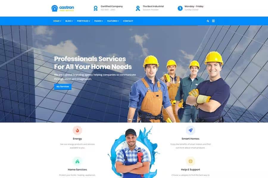 Castron - Home Maintenance, Repair and Improvement Services Drupal 9 Theme