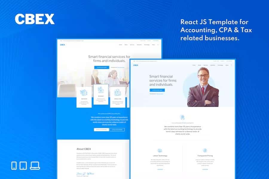CBEX - Responsive Finance React JS Template