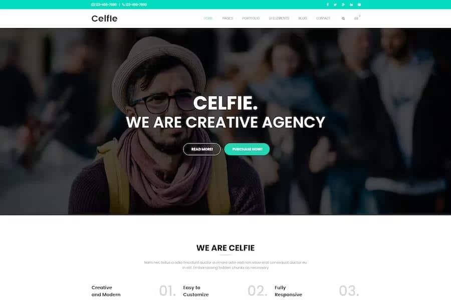 Celfie - Bootstrap 3x Multi-Purpose HTML5 Template listing image