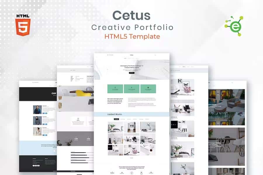 CETUS - Creative Portfolio HTML5 Template listing image