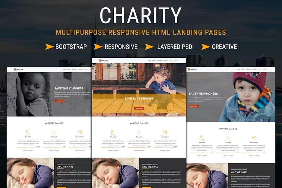 CHARITY - Multipurpose Responsive HTML Landing Pages