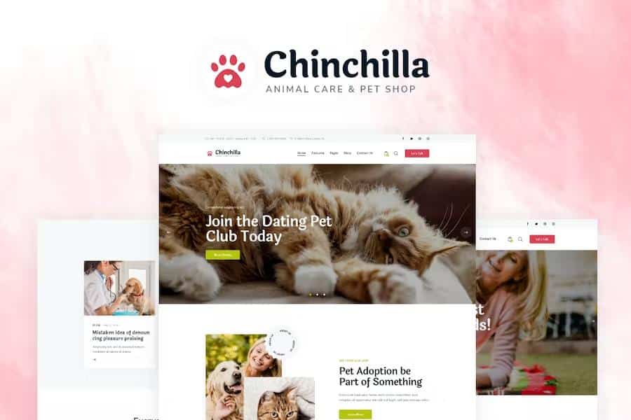 Chinchilla - Animal Care & Pet Shop WordPress Theme