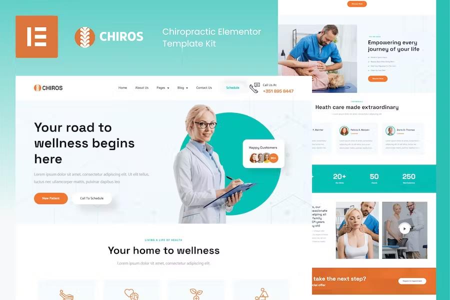 Chiros - Chiropractic Elementor Template Kit listing image