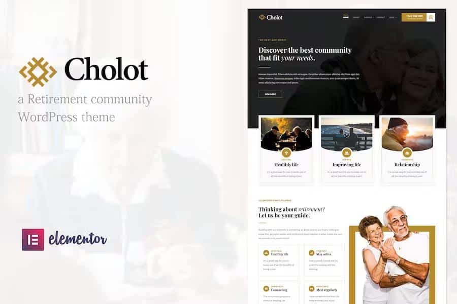 Cholot - Retirement Community WordPress Theme