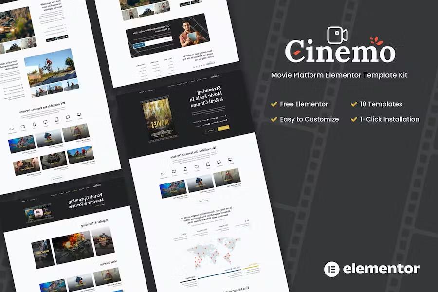 Cinemo - Movie Streaming Elementor Template Kits listing image