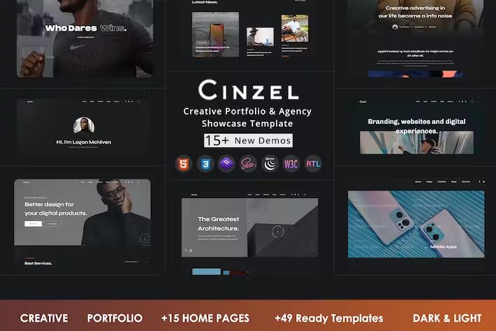 Cinzel - Creative Portfolio & Agency template listing image