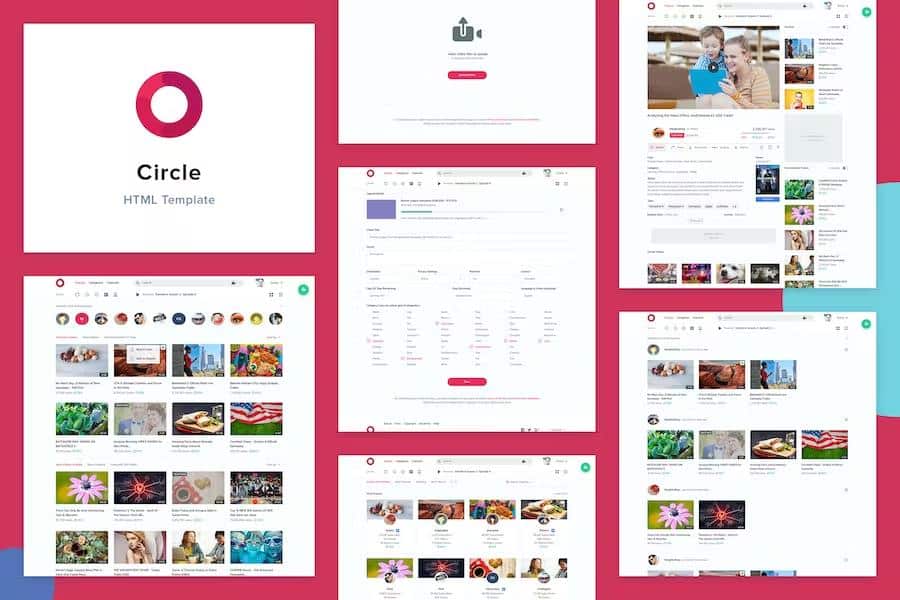Circle - Video Sharing Website HTML Template