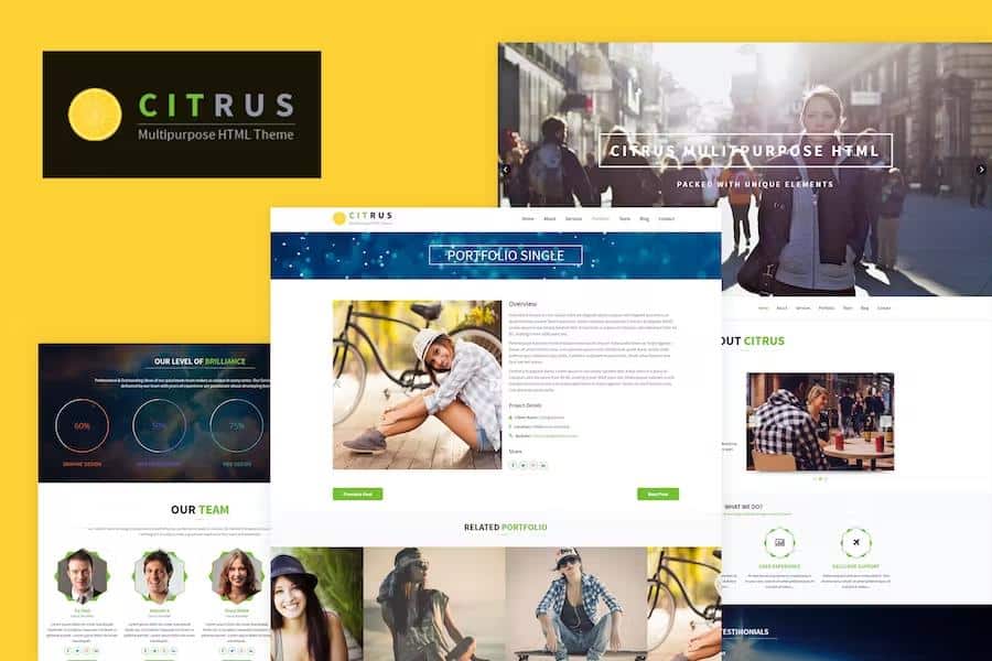 Citrus - OnePage Parallax HTML Portfolio