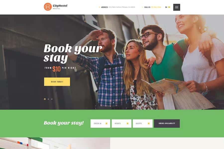 City Hostel - A Travel & Hotel Booking WordPress Theme