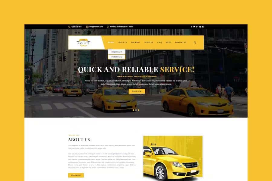 City taxi - Responsive HTML Template
