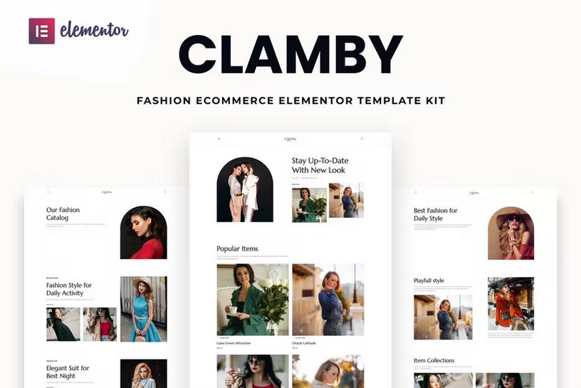 Clamby - Fashion Ecommerce Elementor Template Kit product preview