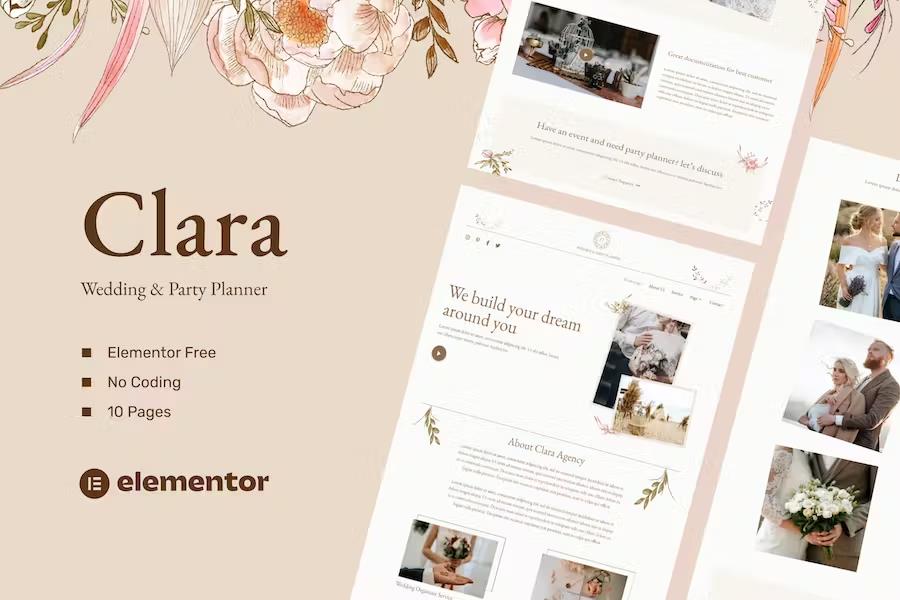 Clara - Wedding & Party Planner Template Kits listing image